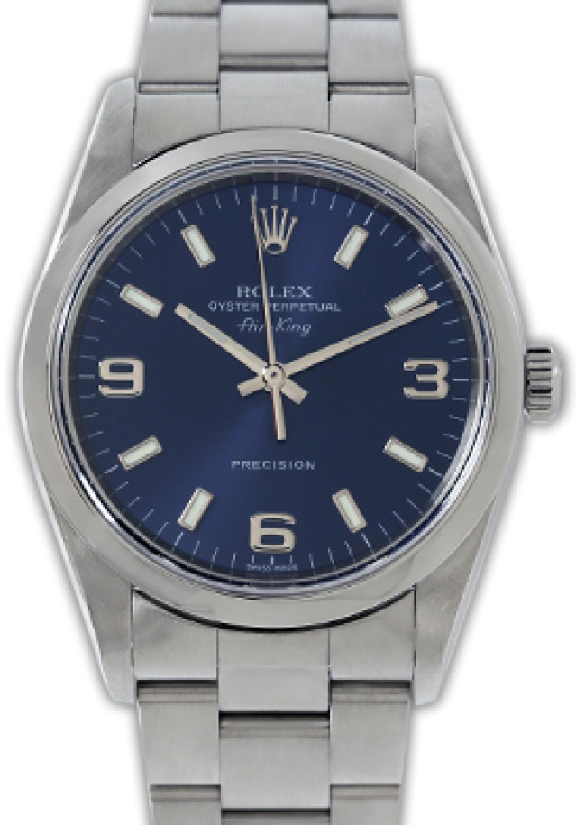 Pre-Owned Rolex Air King 14000M Steel Year 2005 3700WR